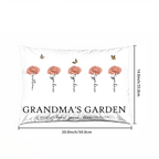 Grandma's Garden Love Grows Here Beautiful Birth Month Flower Gift For Grandma Mom Personalized Pillow 714239 - B - DiyGiftly