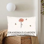 Grandma's Garden Love Grows Here Beautiful Birth Month Flower Gift For Grandma Mom Personalized Pillow 714239 - B - DiyGiftly