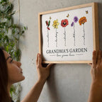 Grandma's Garden Love Grows Here Beautiful Birth Month Flower Gift For Grandma Mom Personalized Poster or Canvas 43914752 - DiyGiftly