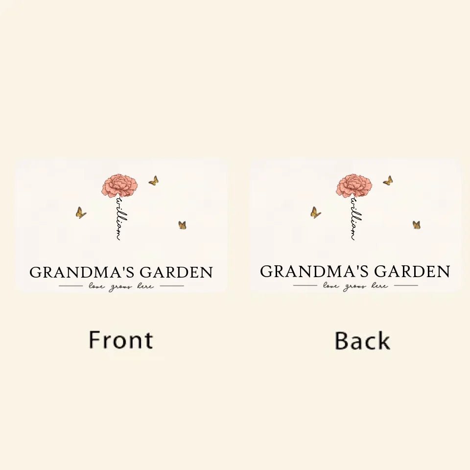 Grandma's Garden Love Grows Here Beautiful Birth Month Flower Gift For Grandma Mom Personalized Wallet Card 684539 - DiyGiftly
