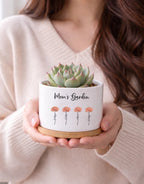 "Grandma's Garden" – Personalized Birth Flower Pot – Custom Grandkids Names Garden Gift for Grandma from Daughter, Mother's Day Keepsake 1150479 - DiyGiftly