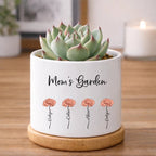 "Grandma's Garden" – Personalized Birth Flower Pot – Custom Grandkids Names Garden Gift for Grandma from Daughter, Mother's Day Keepsake 1150479 - DiyGiftly