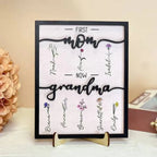 Grandma's Heart - Custom Family Tree Wood Sign with Stand, for Mom, Grandma & Great Grandma - A Tribute to Her Love 681100 - DiyGiftly