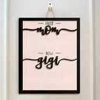 Grandma's Heart - Custom Family Tree Wood Sign with Stand, for Mom, Grandma & Great Grandma - A Tribute to Her Love 681100 - DiyGiftly