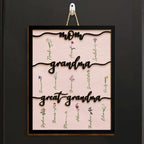Grandma's Heart - Custom Family Tree Wood Sign with Stand, for Mom, Grandma & Great Grandma - A Tribute to Her Love 681100 - DiyGiftly
