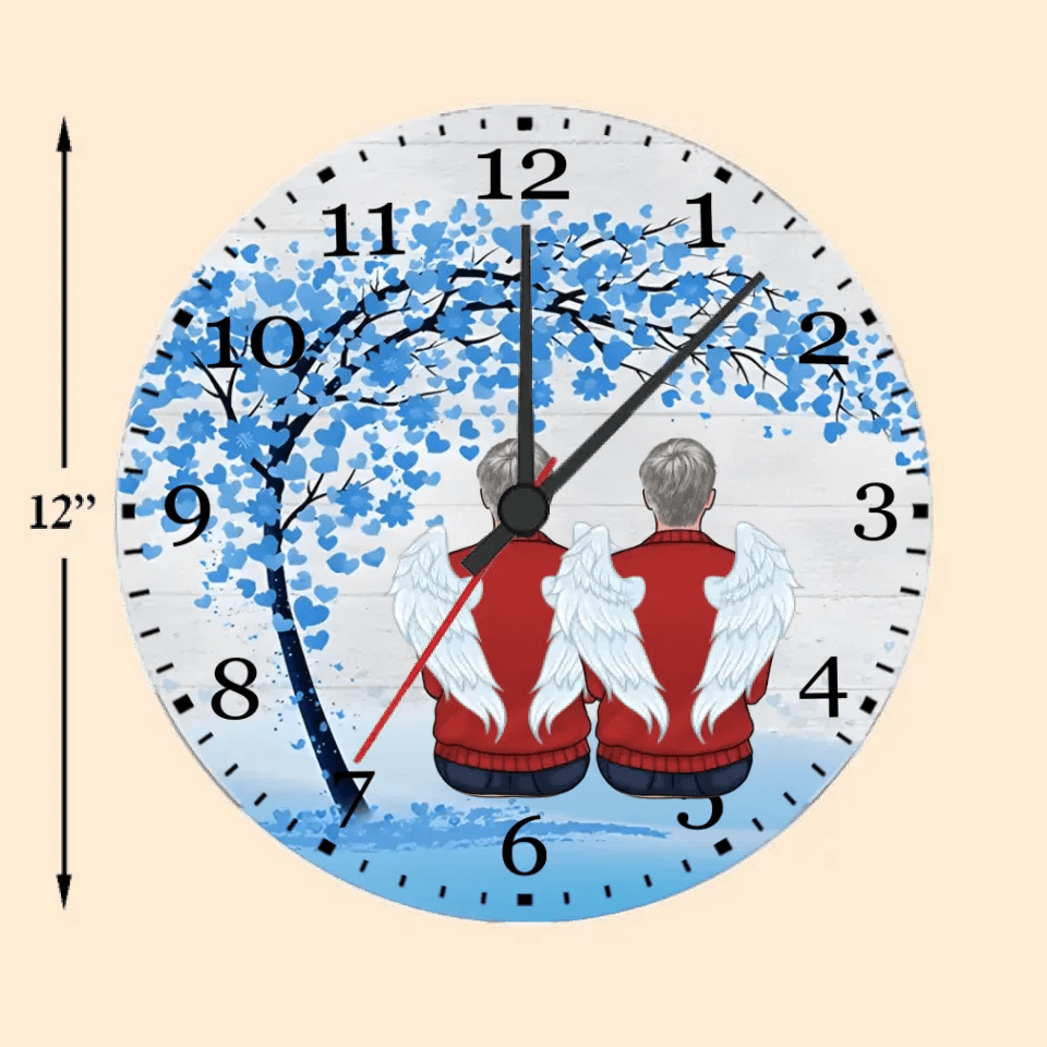 Grandparents & Grandkids Forever Linked Together - Family Personalized Custom Horizontal Clock - Gift For Family Members 743118 - DiyGiftly