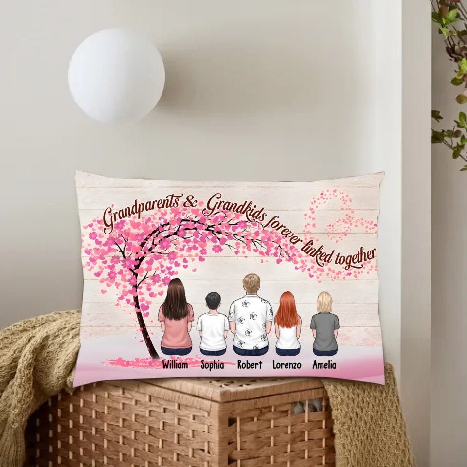 Grandparents & Grandkids Forever Linked Together - Gift For Family Members 714324 - DiyGiftly