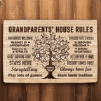 Grandparents House Rules - Personalized Doormat - Birthday & Christmas Gift For Grandma Grandpa 715186 - D - DiyGiftly