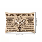 Grandparents House Rules - Personalized Pillow - Birthday & Christmas Gift For Grandma Grandpa 715186 - B - DiyGiftly