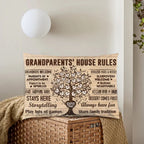 Grandparents House Rules - Personalized Pillow - Birthday & Christmas Gift For Grandma Grandpa 715186 - B - DiyGiftly