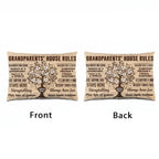 Grandparents House Rules - Personalized Pillow - Birthday & Christmas Gift For Grandma Grandpa 715186 - B - DiyGiftly