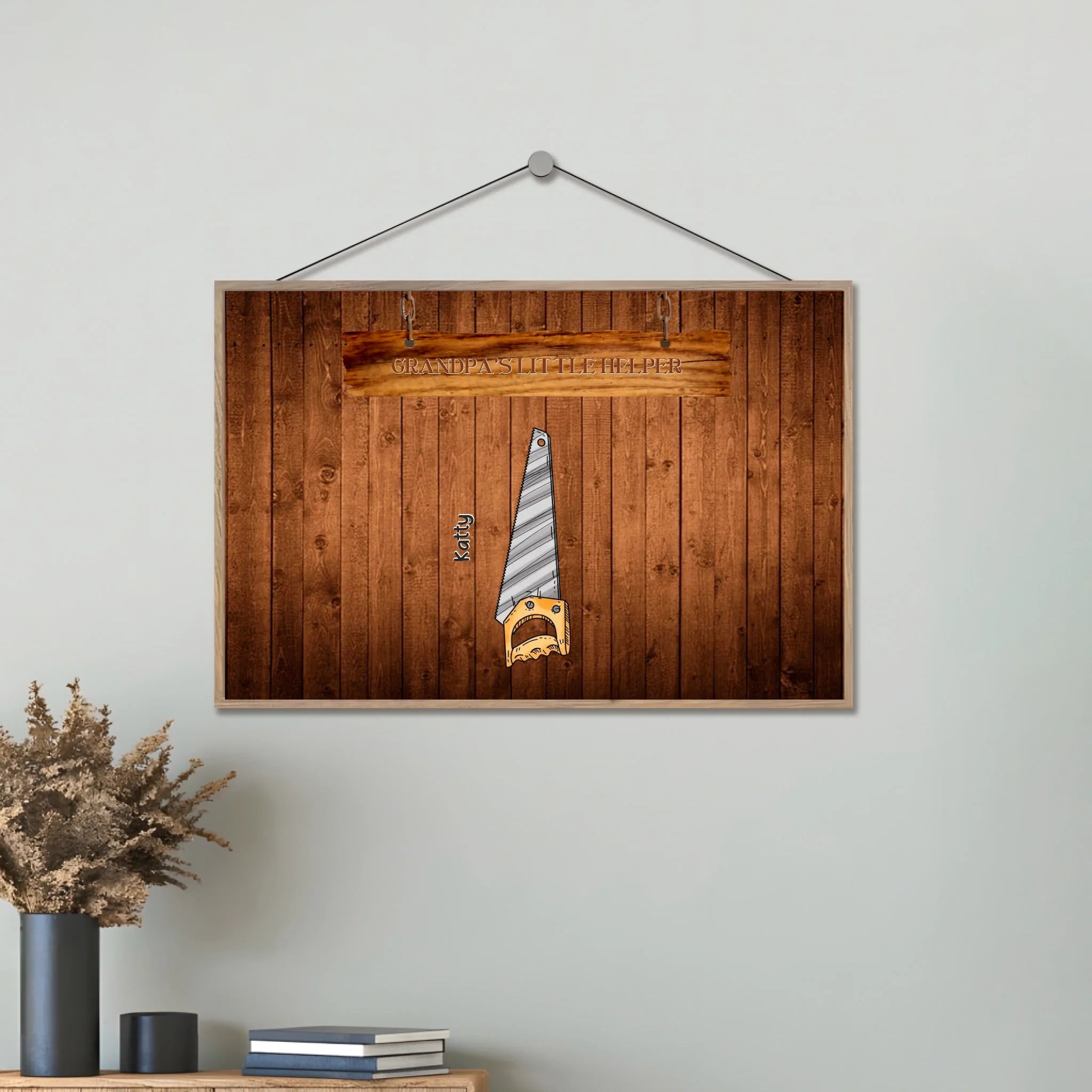 Grandpa's Little Helpers - Personalized Custom Wooden Plaque - Father's Day Gift For Grandpa, Dad 732537 - DiyGiftly