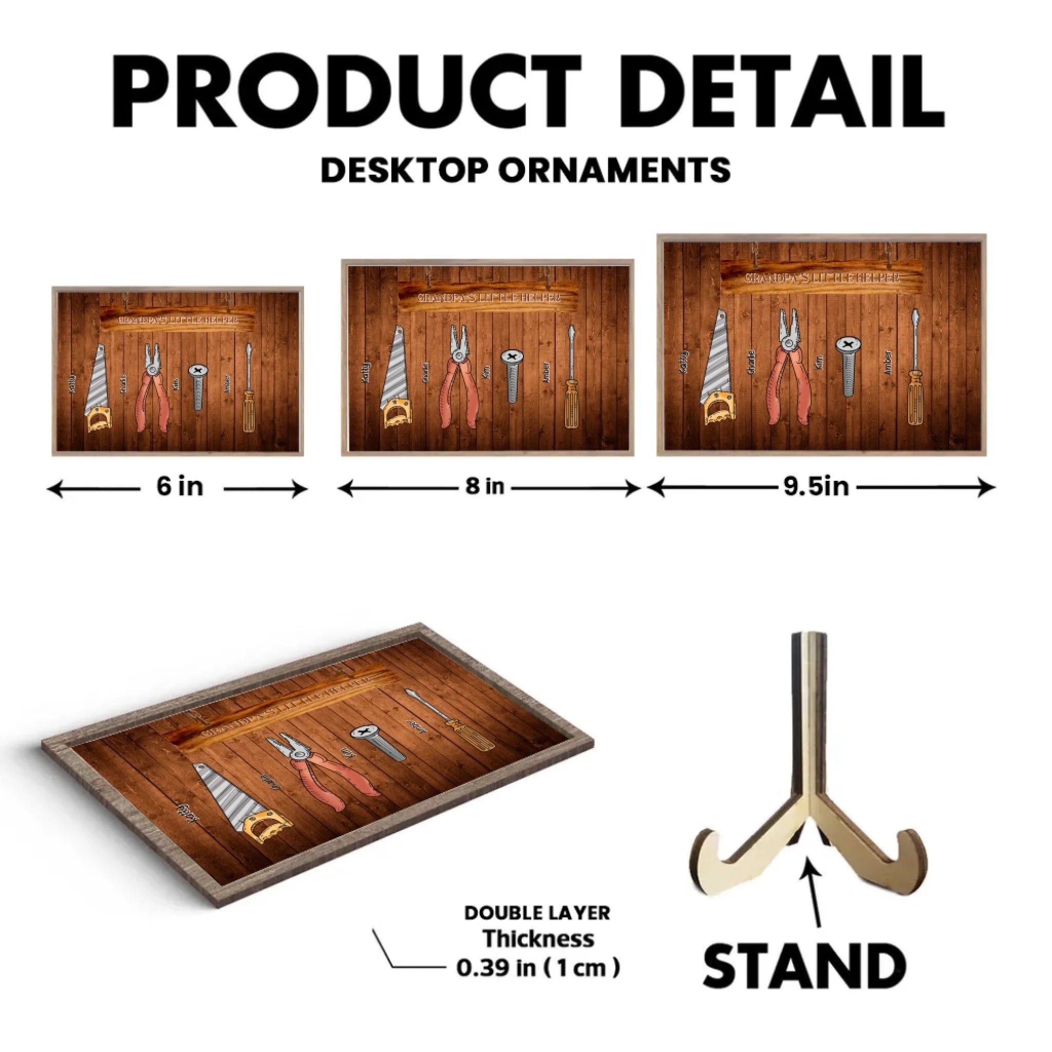 Grandpa's Little Helpers - Personalized Custom Wooden Plaque - Father's Day Gift For Grandpa, Dad 732537 - DiyGiftly