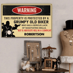 Grumpy Old Biker - Gift for a Biker - Personalized Custom Metal Sign 737768 - 737770 - DiyGiftly