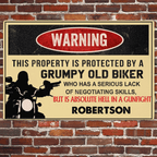 Grumpy Old Biker - Gift for a Biker - Personalized Custom Metal Sign 737768 - 737770 - DiyGiftly