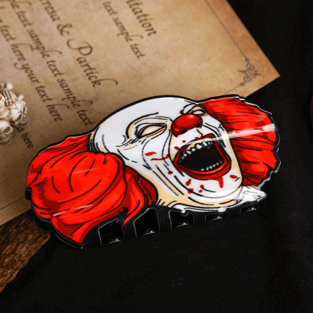 Halloween Clown Ghost Face Hair Clip Back Of The Head Hair Clip Shark Hair Clip Headdress Hairpin Ladies Halloween Gift - DiyGiftly