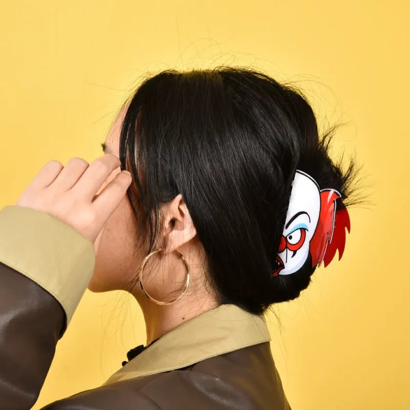 Halloween Clown Ghost Face Hair Clip Back Of The Head Hair Clip Shark Hair Clip Headdress Hairpin Ladies Halloween Gift - DiyGiftly
