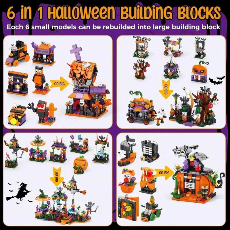 Halloween Theme Brick Figures – Creative Building Blocks Gift for Kids - DiyGiftly