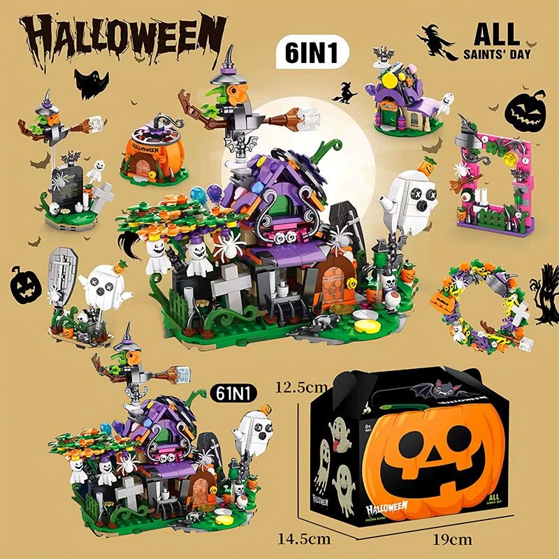 Halloween Theme Brick Figures – Creative Building Blocks Gift for Kids - DiyGiftly