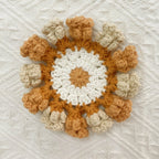 blooming garden handmade crochet coaster set as a new home gift