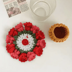 handmade crochet coaster set for coffee table decor