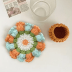 handmade crochet coaster set as a housewarming gift