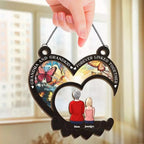 Happiness Is a Grandchilds Hug personalized window hanging suncatcher bright home decor for grandma