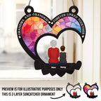 personalized family design window hanging suncatcher Happiness Is a Grandchilds Hug personalized window keepsake