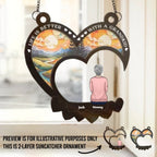personalized family design Happiness Is a Grandchilds Hug window hanging suncatcher sunlit keepsake decor for grandma