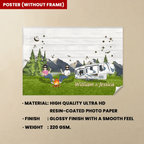 Happy Camper Couple Chibi Camping Canvas - Custom Canvas & Poster - Wood Framed Canvas & Framed Poster 754419 - 755112 - DiyGiftly