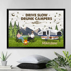 Happy Camper Couple Chibi Camping Canvas - Custom Canvas & Poster - Wood Framed Canvas & Framed Poster 754419 - 755112 - DiyGiftly