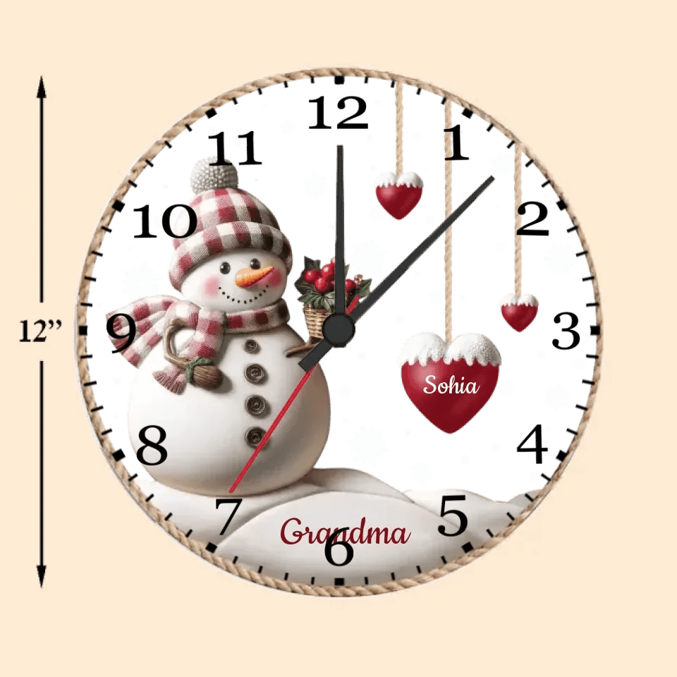 custom name wooden wall clock keepsake as a christmas gift