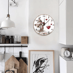 custom name wooden wall clock as a new home gift