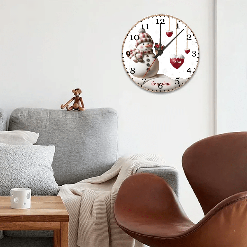 custom name wooden wall clock keepsake for living room decor