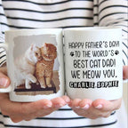 Happy Father's day To The World's Best Dog/Cat Dad - Gift for Dad, Funny Personalized Cat Mug 37856768 - DiyGiftly