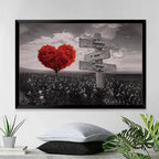 Heart Tree Street Sign Personalised Canvas Poster, Family Name Wall Art, Family Name Custom Canvas, Father's day Gift, Mother's day Gift 742509 - 742600 - DiyGiftly