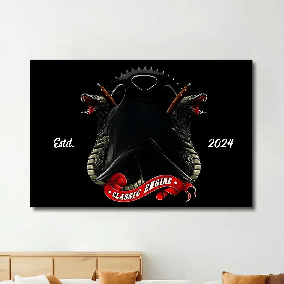 Helmet Of Biker - Personalized Poster or Canvas With Name and Year 746937 - 747663 - DiyGiftly