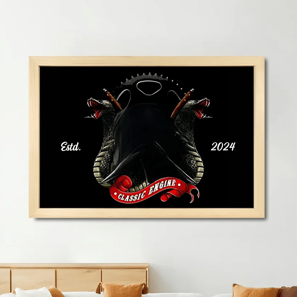 Helmet Of Biker - Personalized Poster or Canvas With Name and Year 746937 - 747663 - DiyGiftly