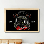 Helmet Of Biker - Personalized Poster or Canvas With Name and Year 746937 - 747663 - DiyGiftly