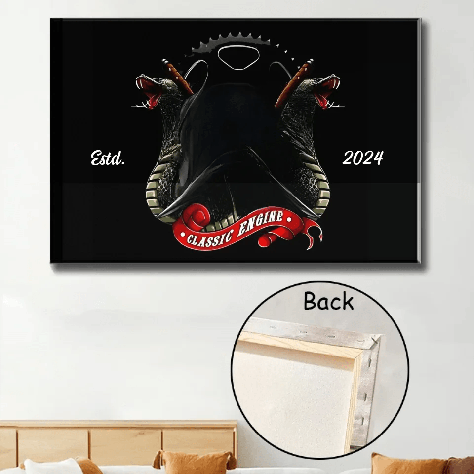 Helmet Of Biker - Personalized Poster or Canvas With Name and Year 746937 - 747663 - DiyGiftly