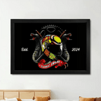 Helmet Of Biker - Personalized Poster or Canvas With Name and Year 746937 - 747663 - DiyGiftly