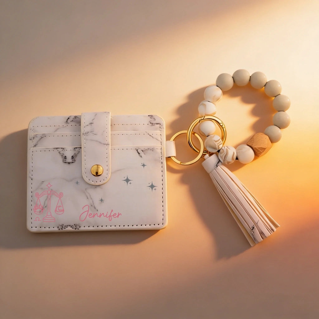 personalized card holder wallet custom name gift for daughter birthday main image