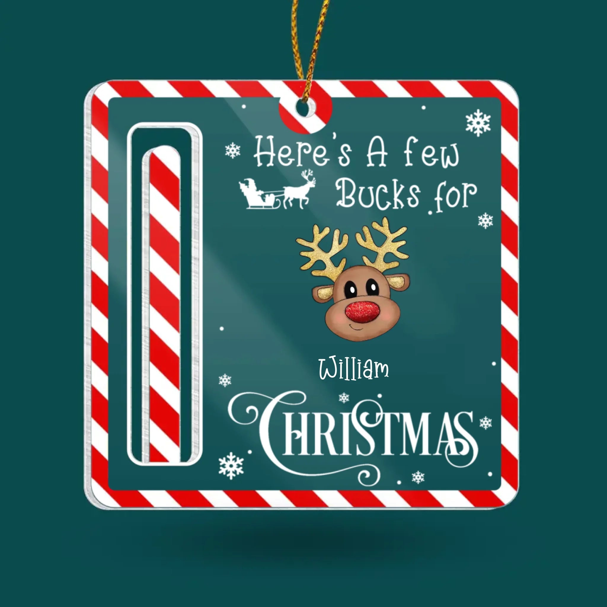 Here's A Few Bucks For Christmas - Personalized Wooden Ornament, Gift For Christmas - ORN159 678926 - 679288 - DiyGiftly