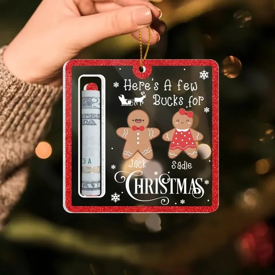 Here's A Few Bucks For Christmas - Personalized Wooden Ornament, Gift For Christmas - ORN159 678926 - 679288 - DiyGiftly