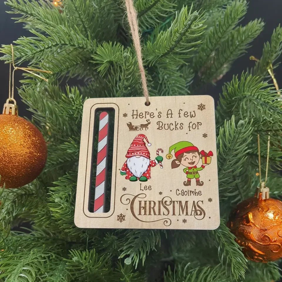 Here's A Few Bucks For Christmas - Personalized Wooden Ornament, Gift For Christmas - ORN159 678926 - 679288 - DiyGiftly