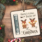 Here’s A Few Bucks For Christmas Wood Money Holder Ornament 689330 - DiyGiftly