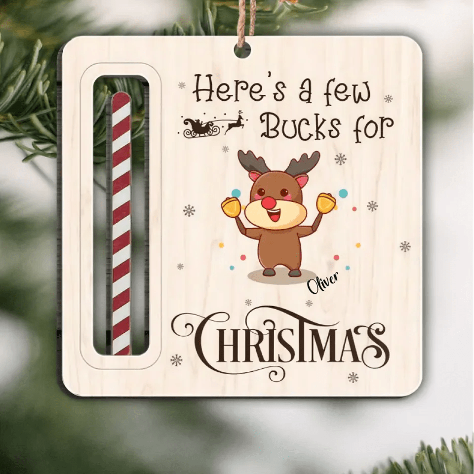 Here’s A Few Bucks For Christmas Wood Money Holder Ornament 689330 - DiyGiftly