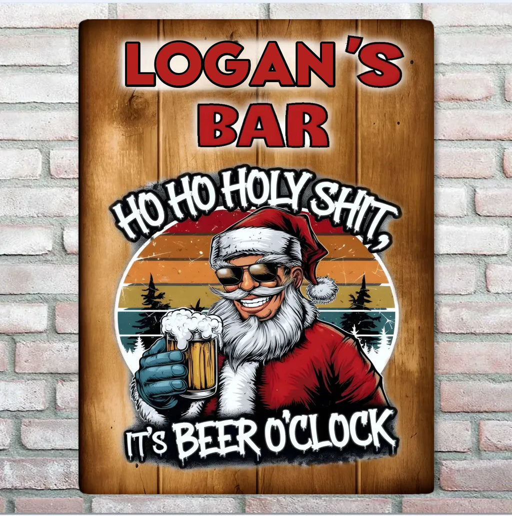 Ho Ho Holy Shit - Personalized Bar Sign With Name 741295 - 741324 - DiyGiftly