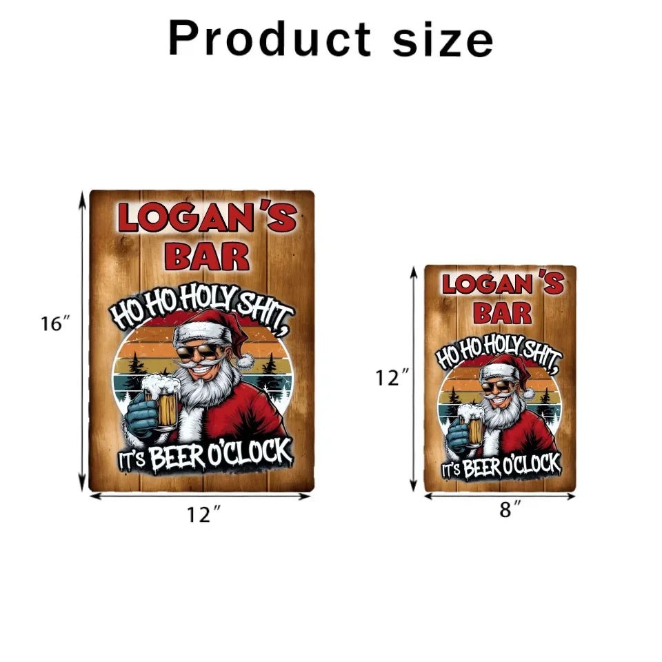Ho Ho Holy Shit - Personalized Bar Sign With Name 741295 - 741324 - DiyGiftly