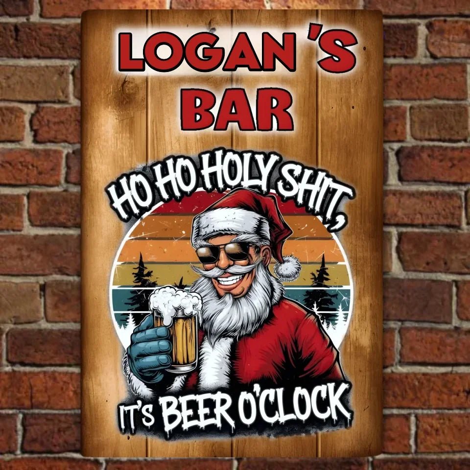 Ho Ho Holy Shit - Personalized Bar Sign With Name 741295 - 741324 - DiyGiftly